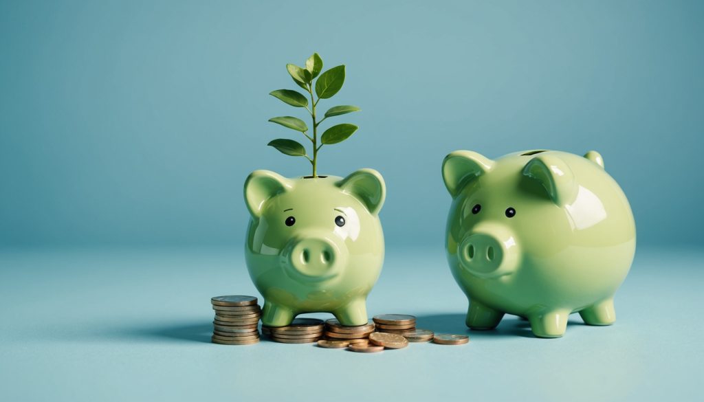 Illustration symbolisant l'épargne et le taux du Livret A